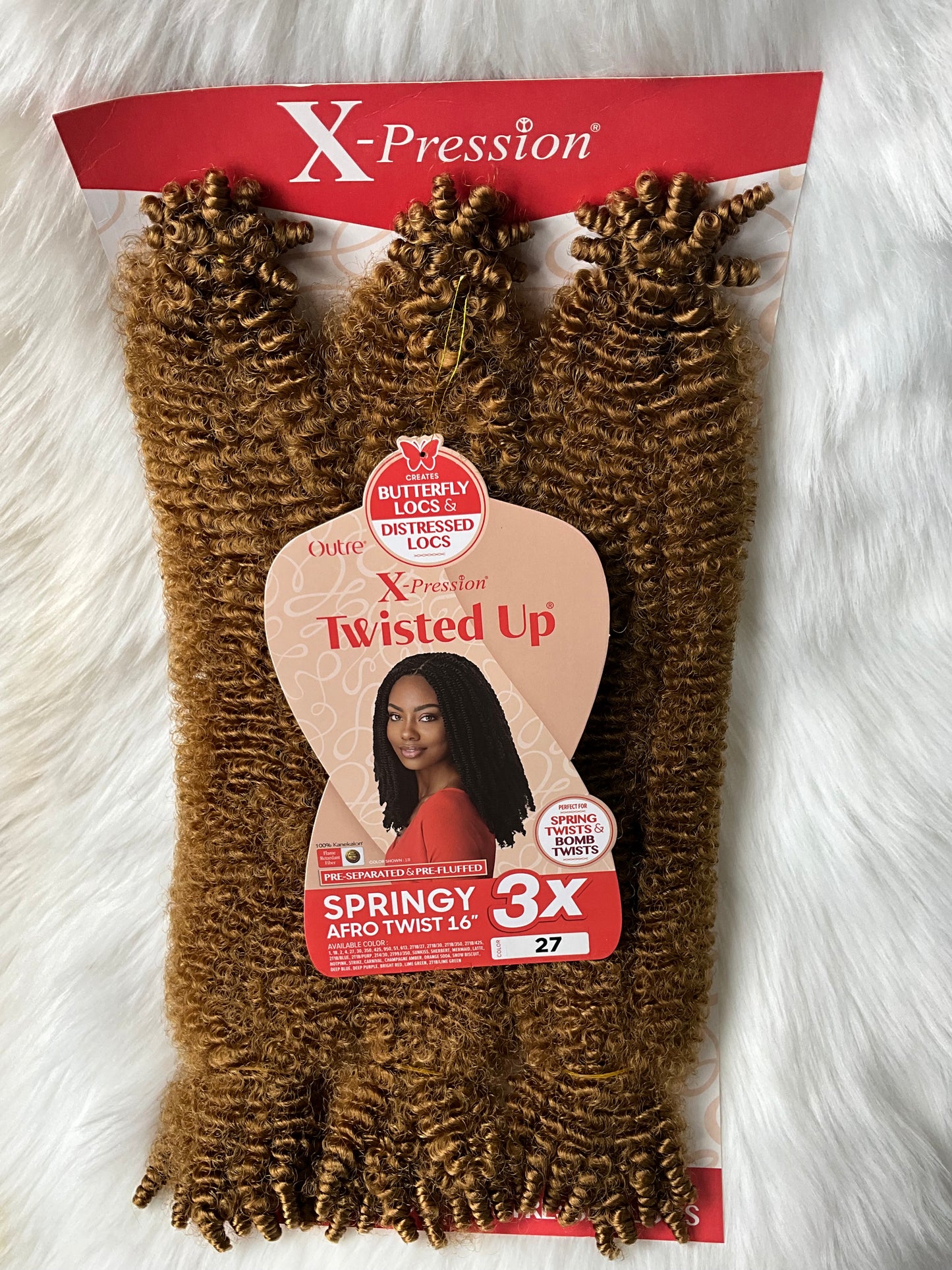 16in 3x X Pression Twisted Up Springy Afro Twist