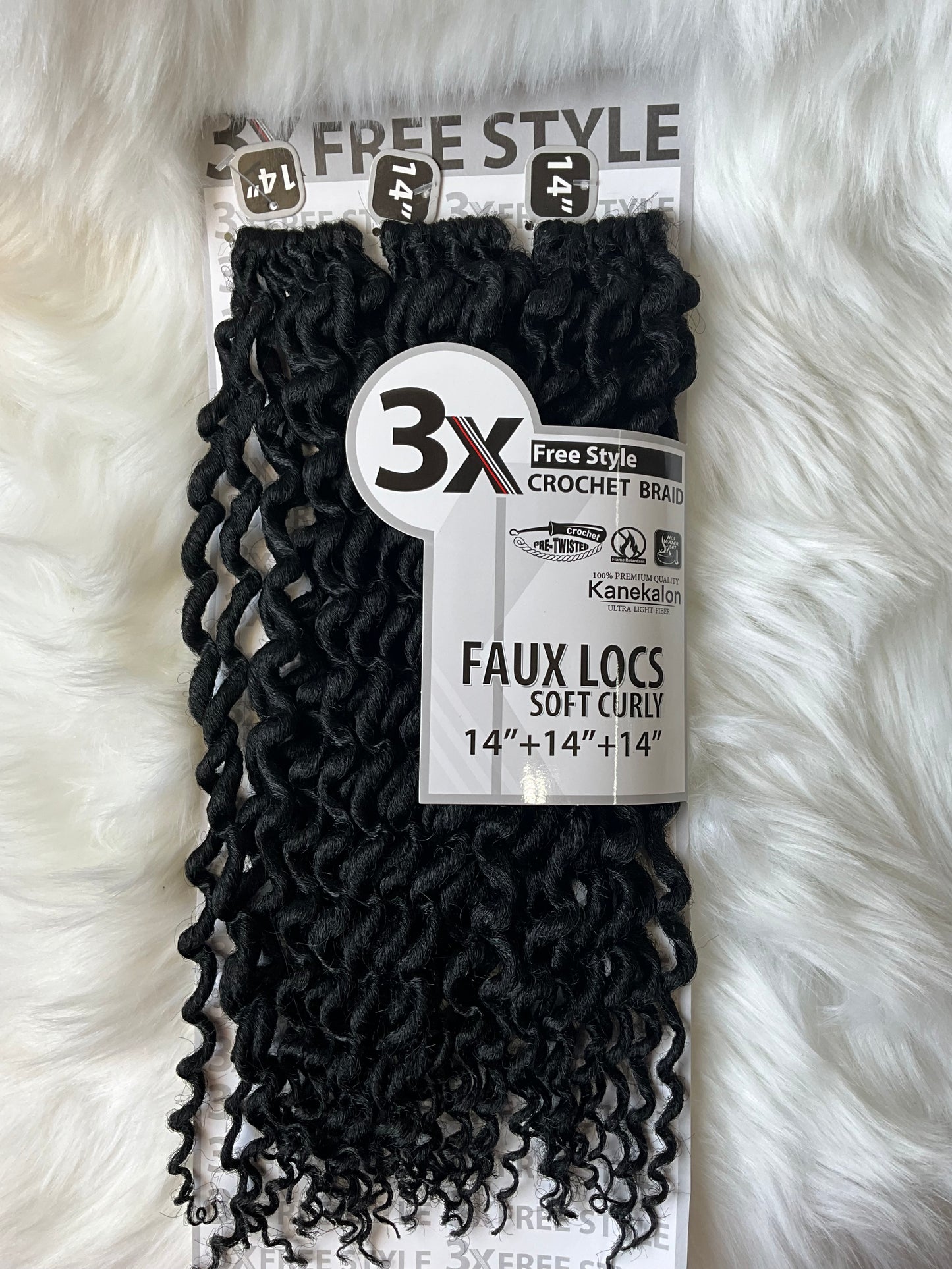 14in 3x Freestyle Faux Locs