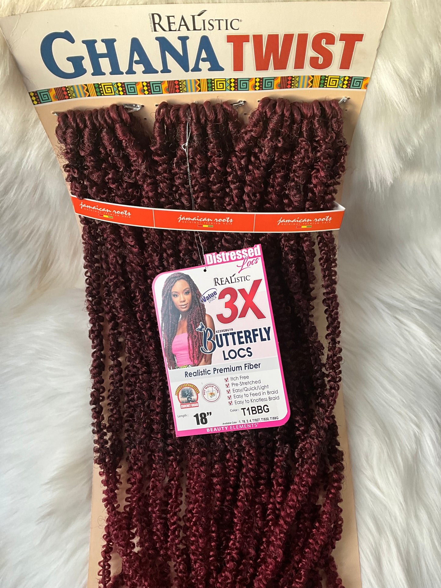 18in Realistic Ghana Twist 3x Butterfly Locs