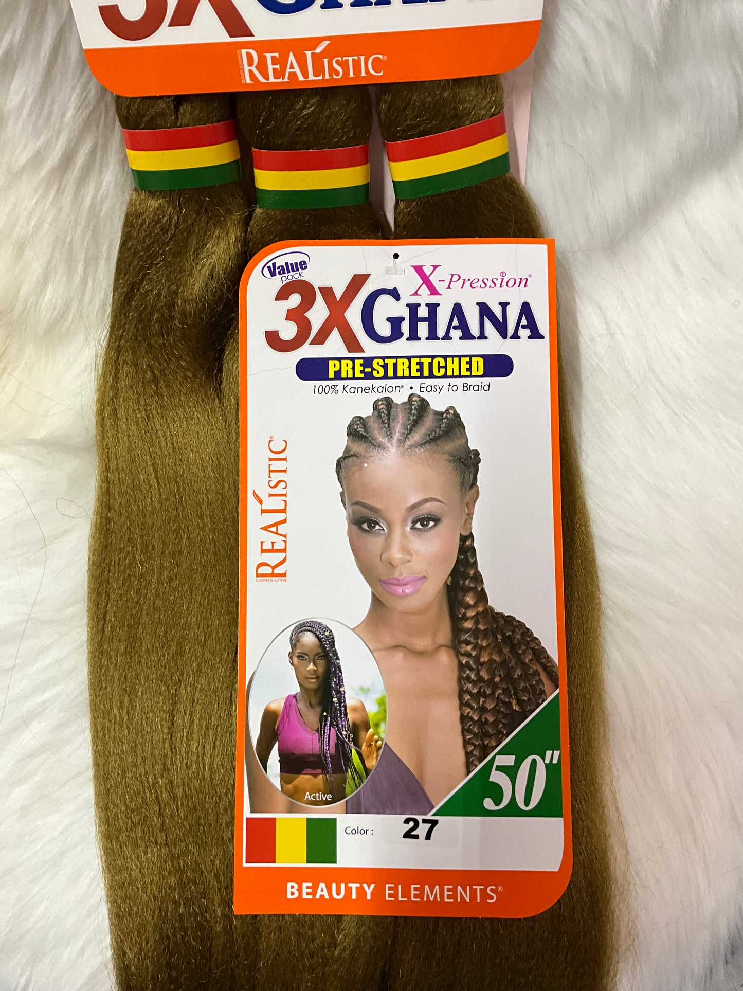 50in 3x Ghana Pre-Stretched Braid