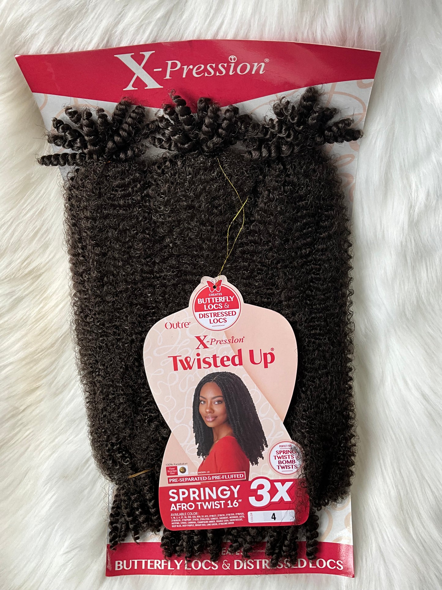 16in 3x X Pression Twisted Up Springy Afro Twist
