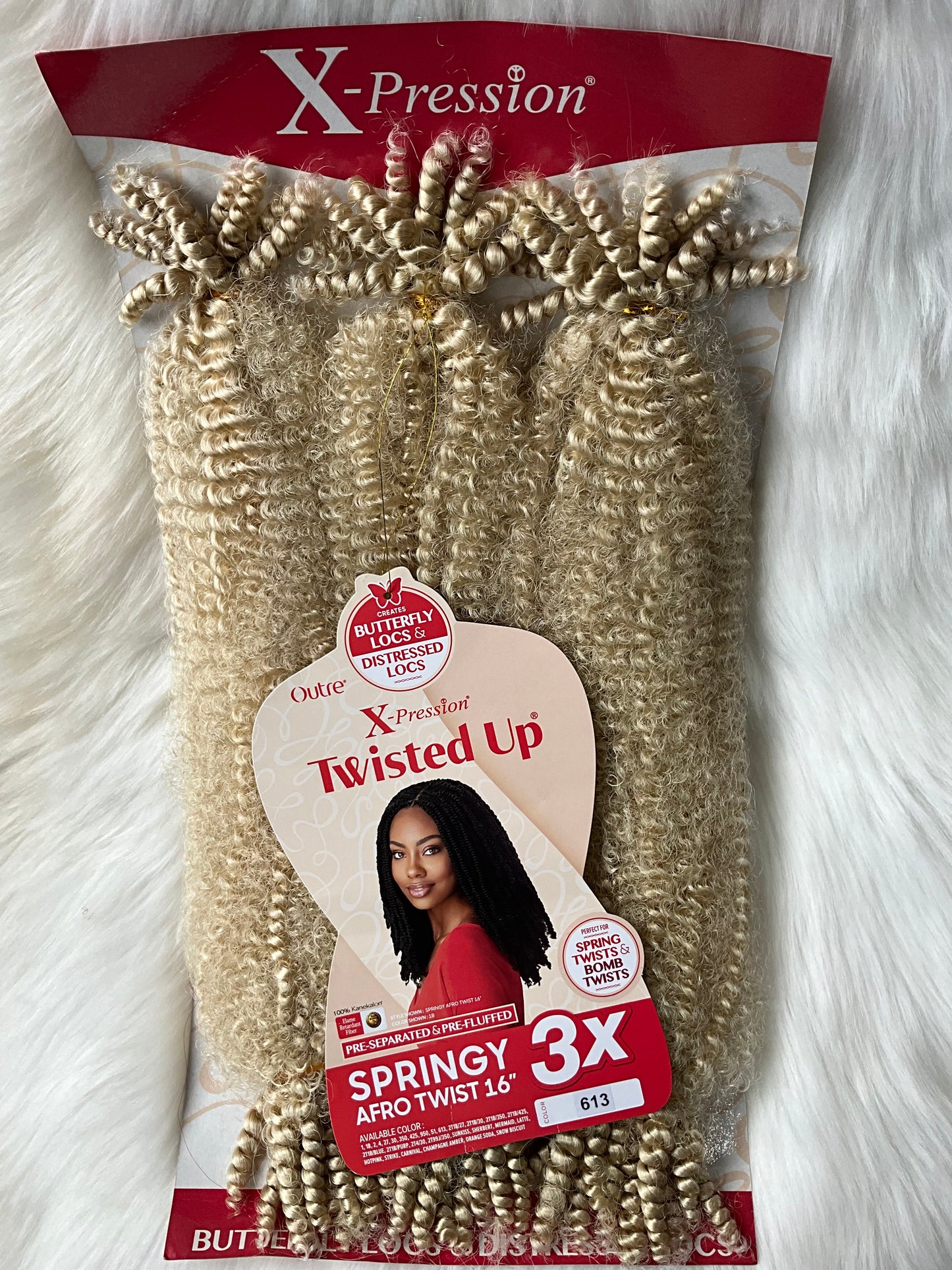 16in 3x X Pression Twisted Up Springy Afro Twist