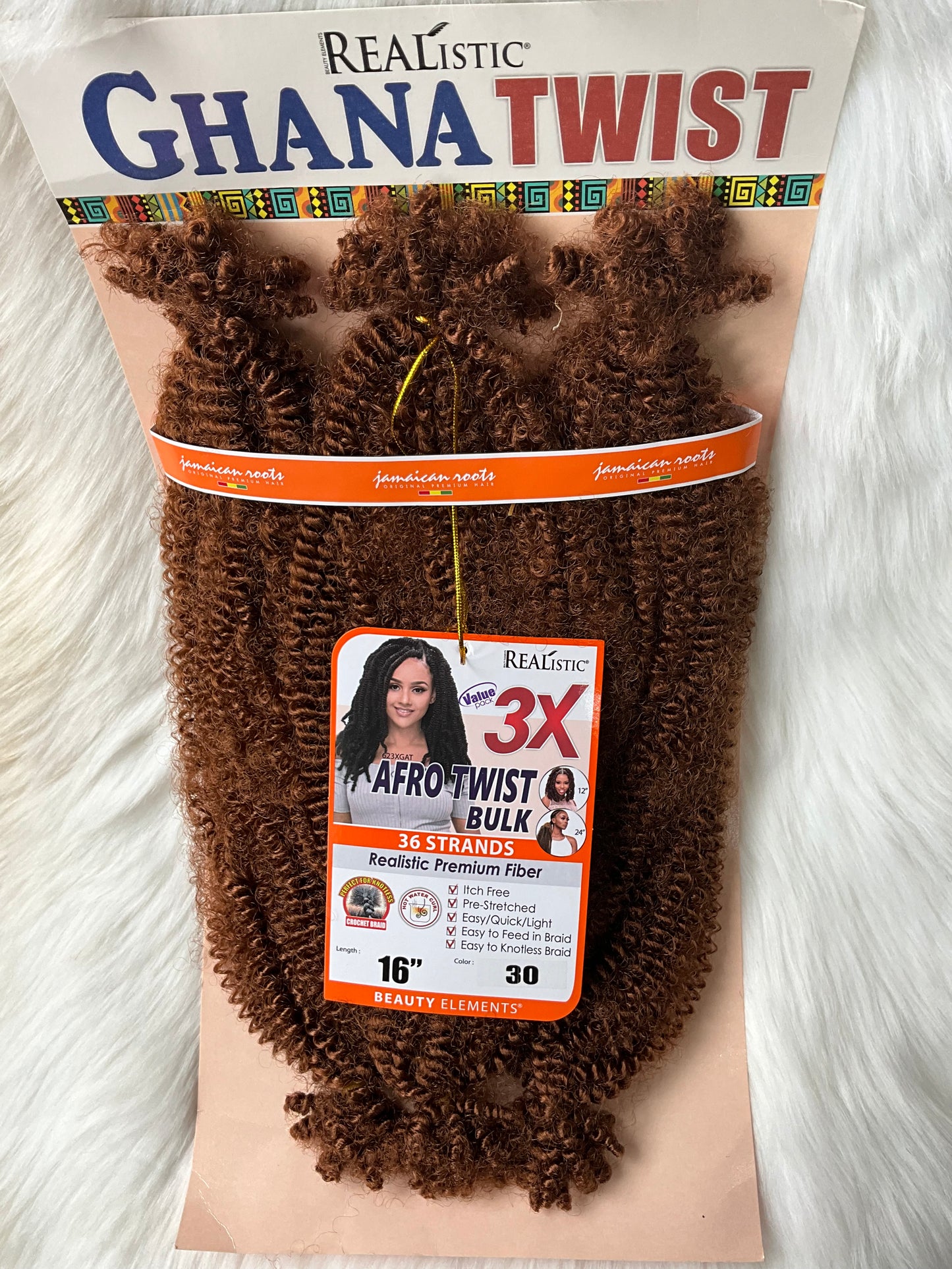 16in Realistic Ghana Twist Afro Twist Bulk