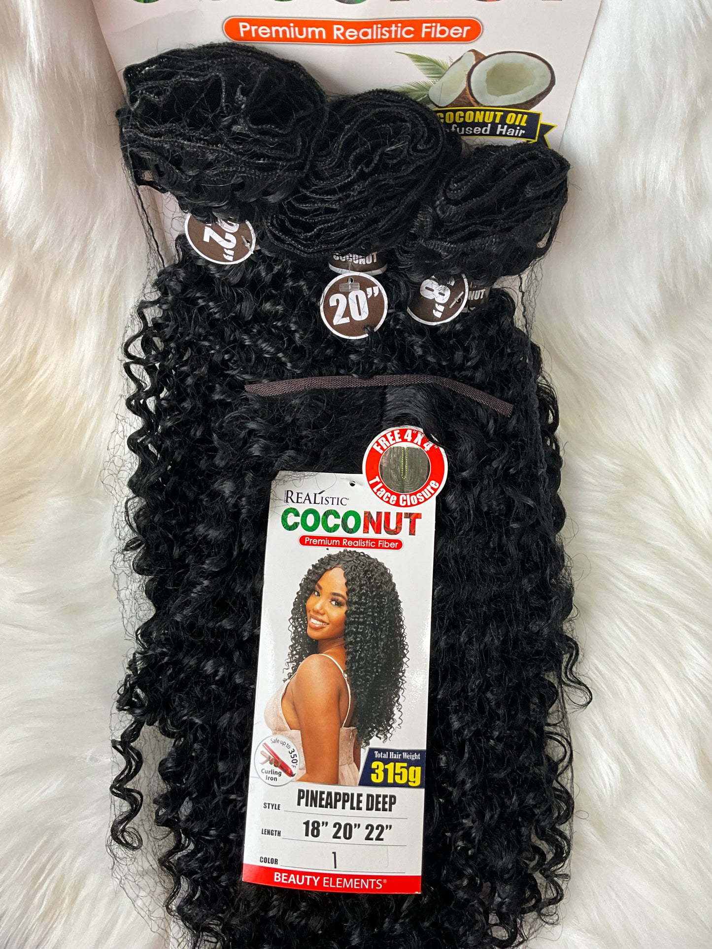Realistic Coconut 3x Premium Fiber Bundles