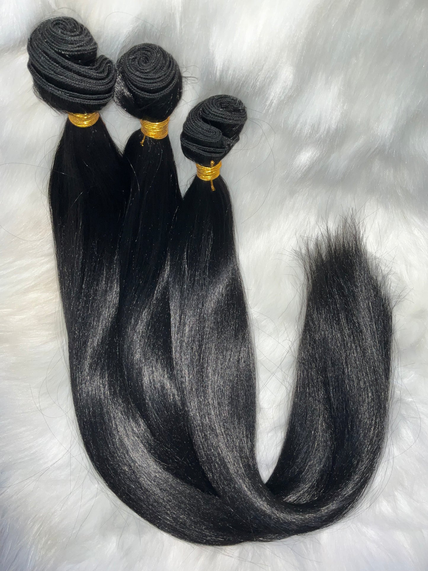 3pc Synthetic Straight Yaki Hair