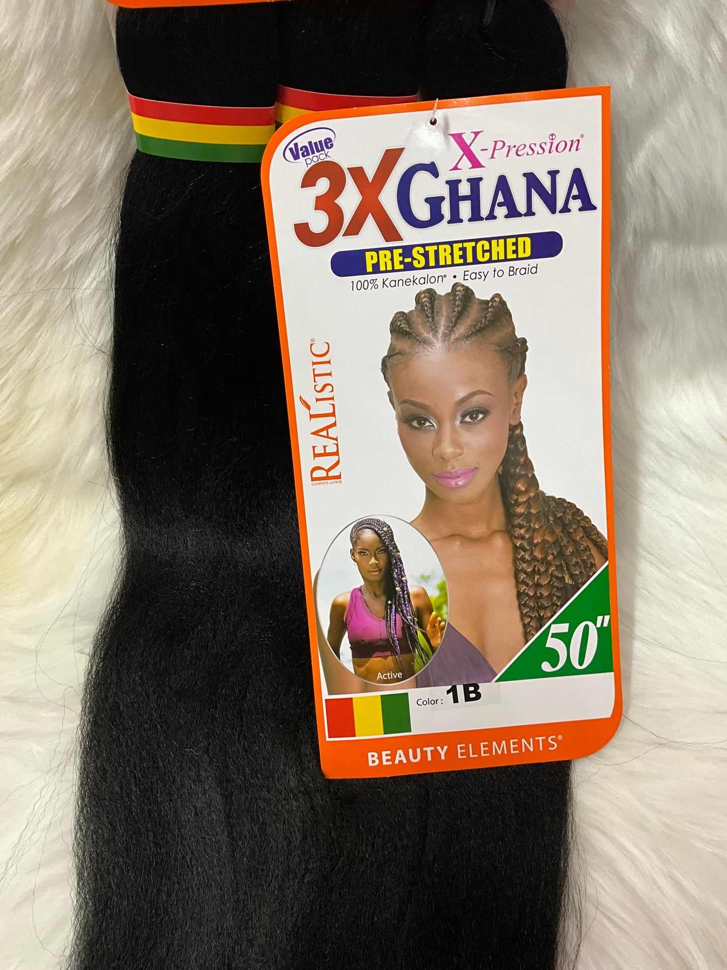 50in 3x Ghana Pre-Stretched Braid