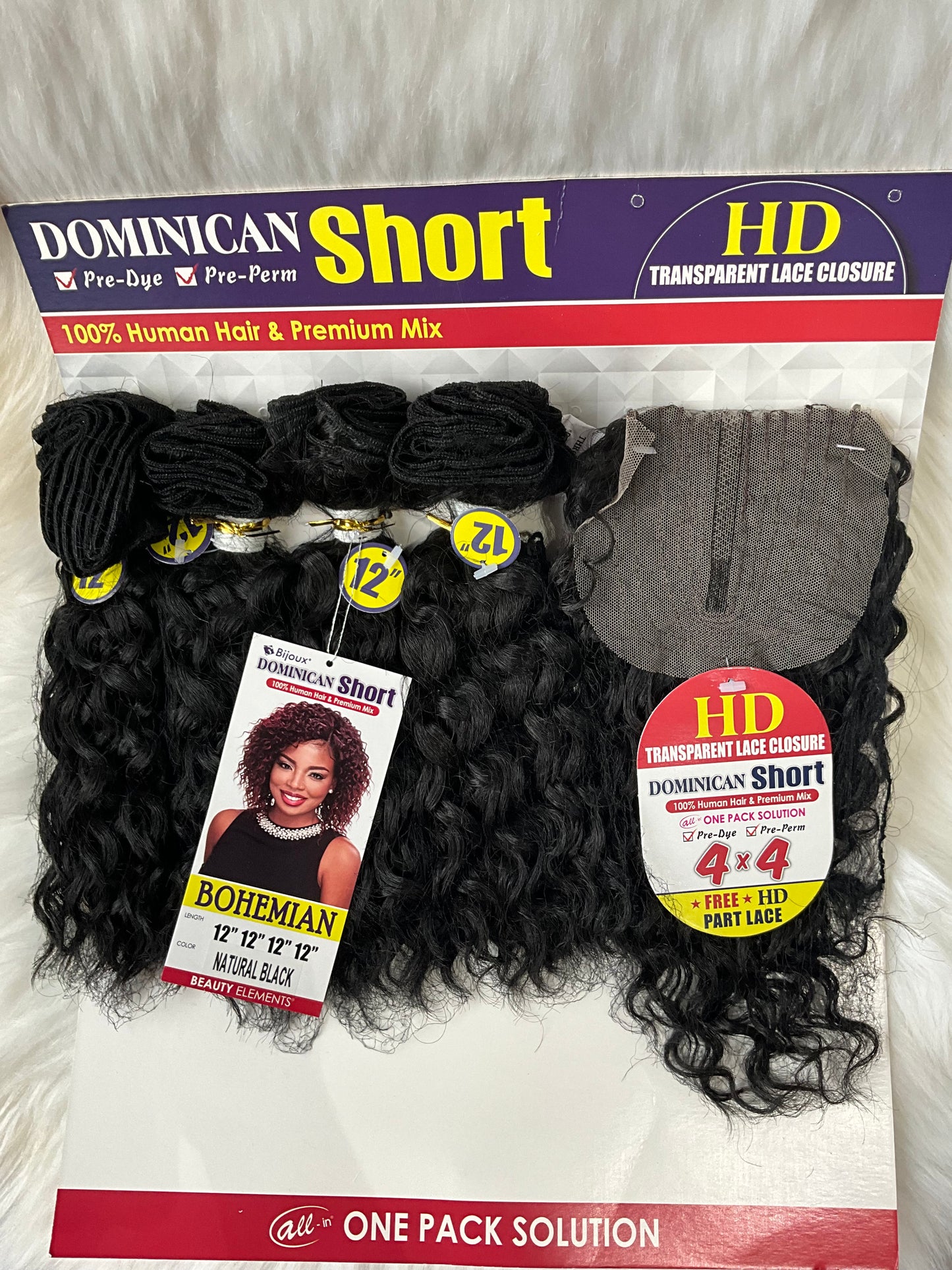 Dominican Short 100% Human Hair & Premium Mix