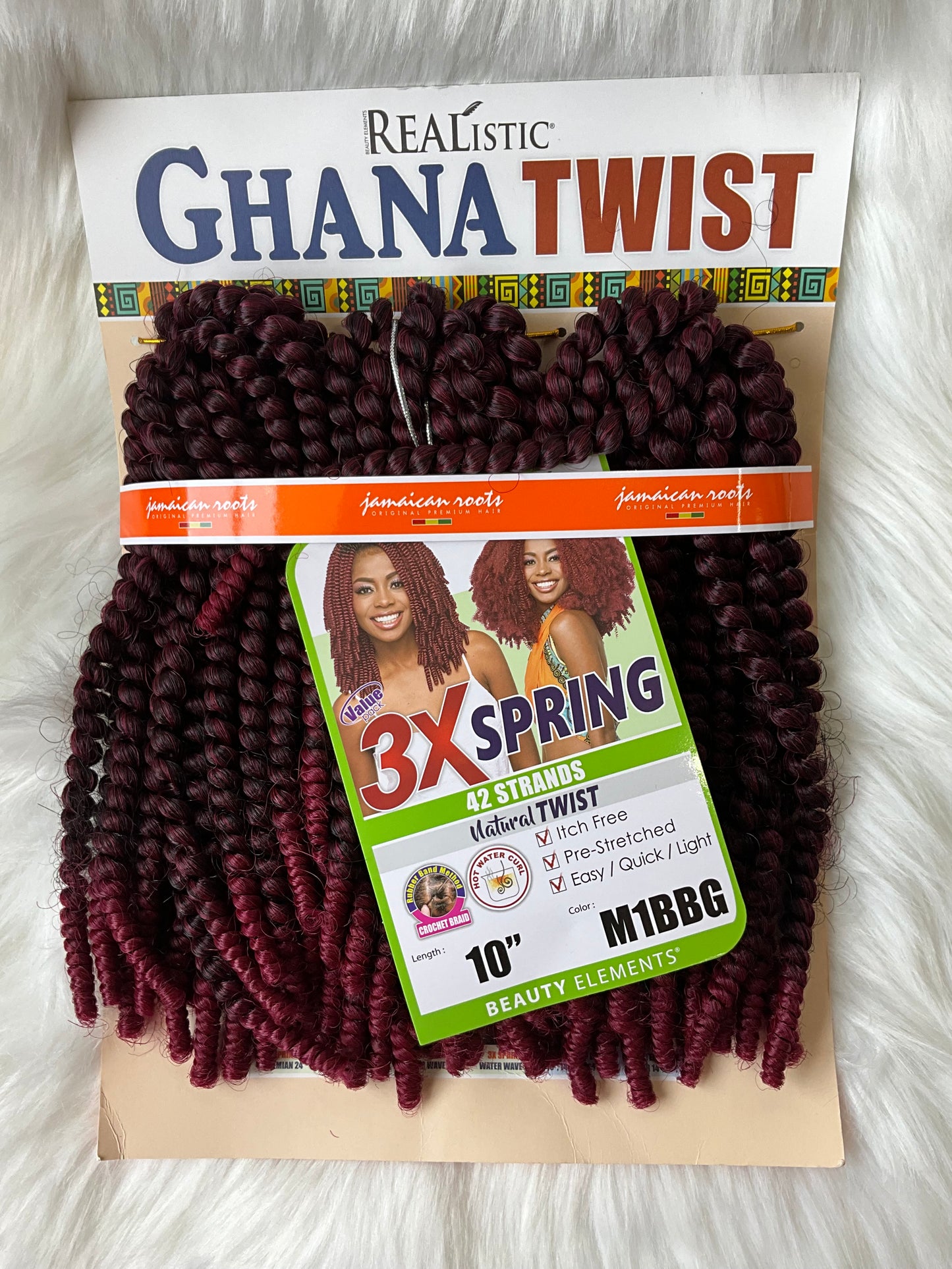10in 3x Natural Spring Twist Crochet Braid
