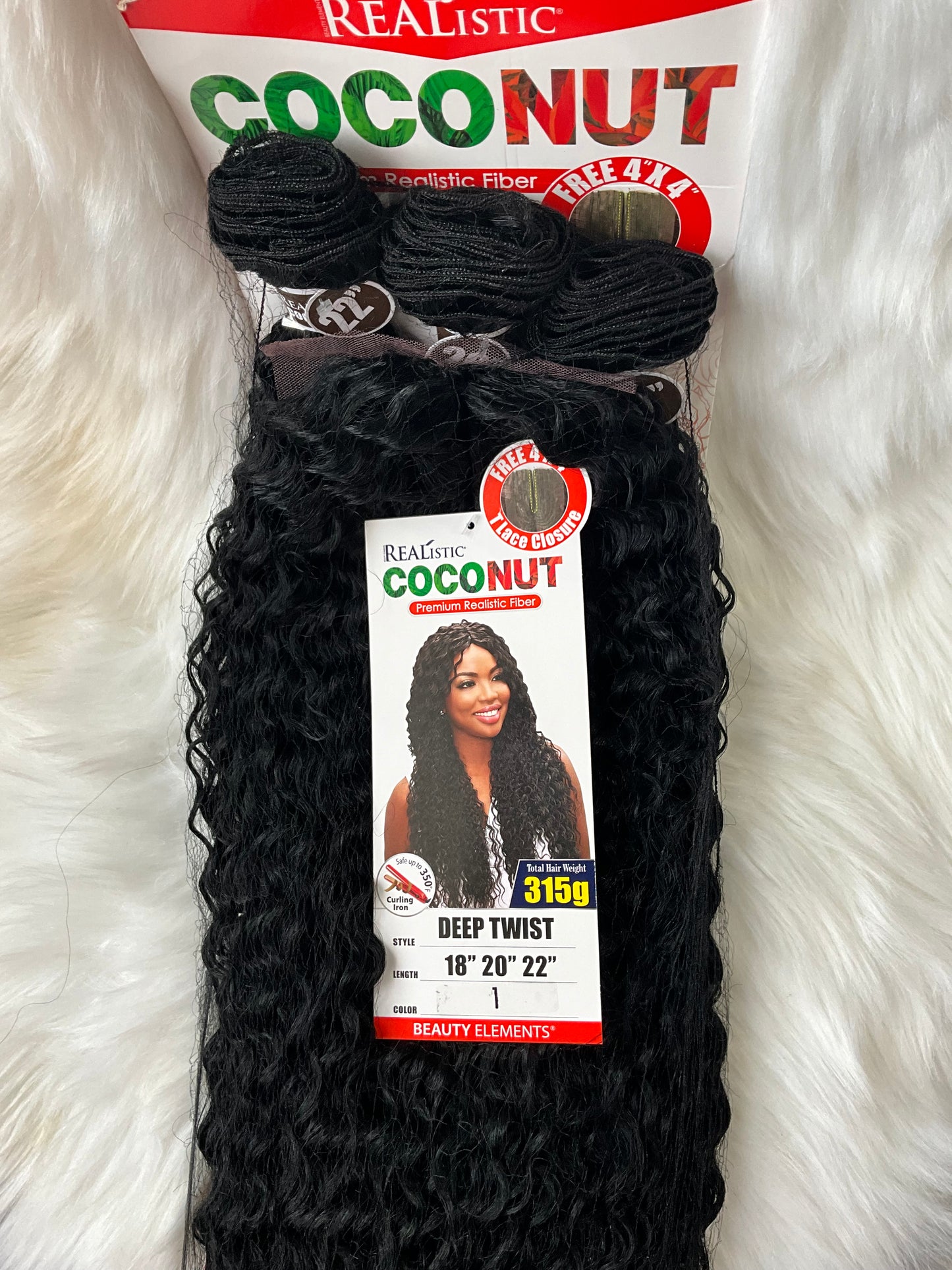 Realistic Coconut 3x Premium Fiber Bundles
