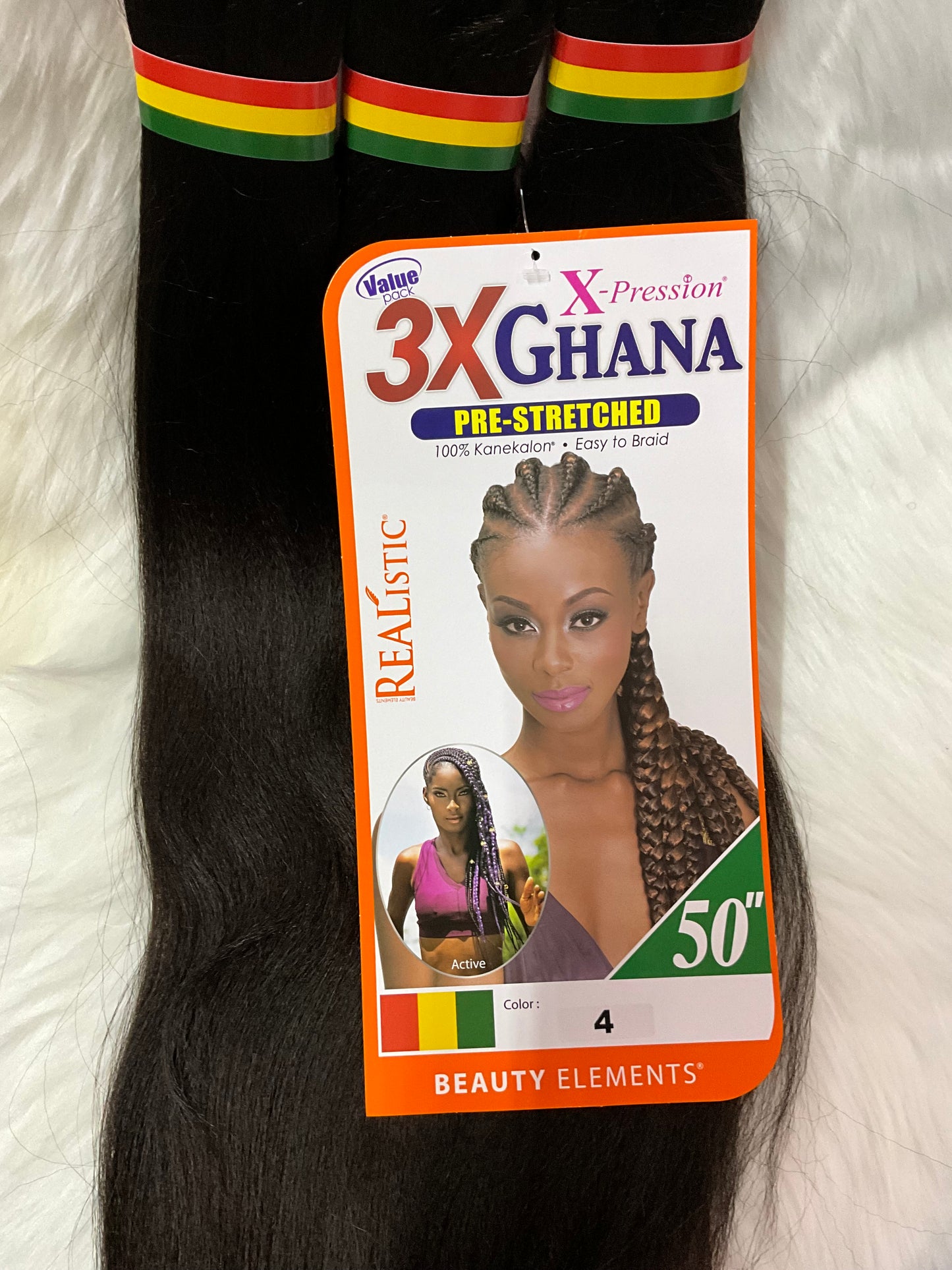 50in 3x Ghana Pre-Stretched Braid