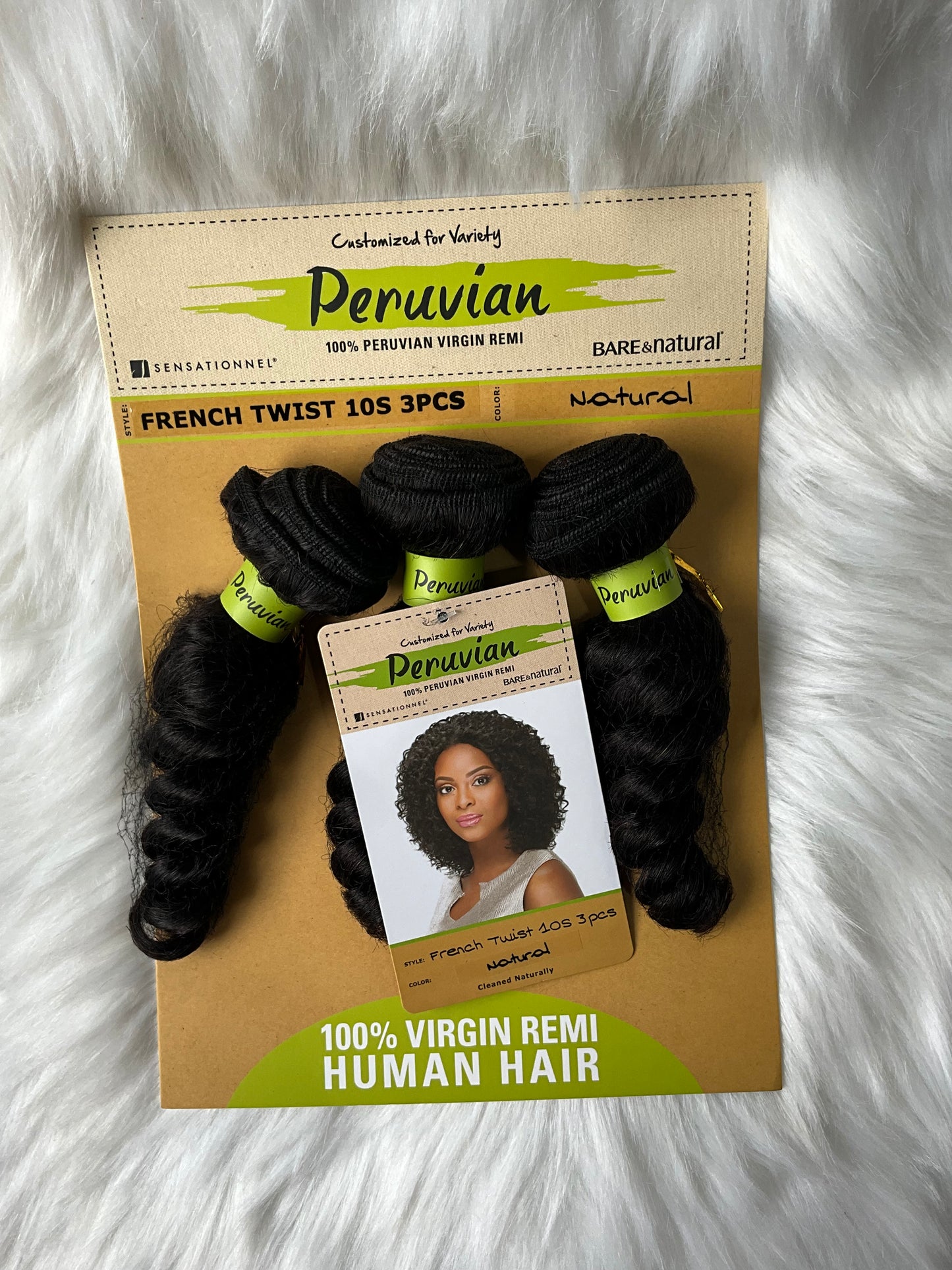 Sensationnel 3pcs 100% Peruvian Human Hair