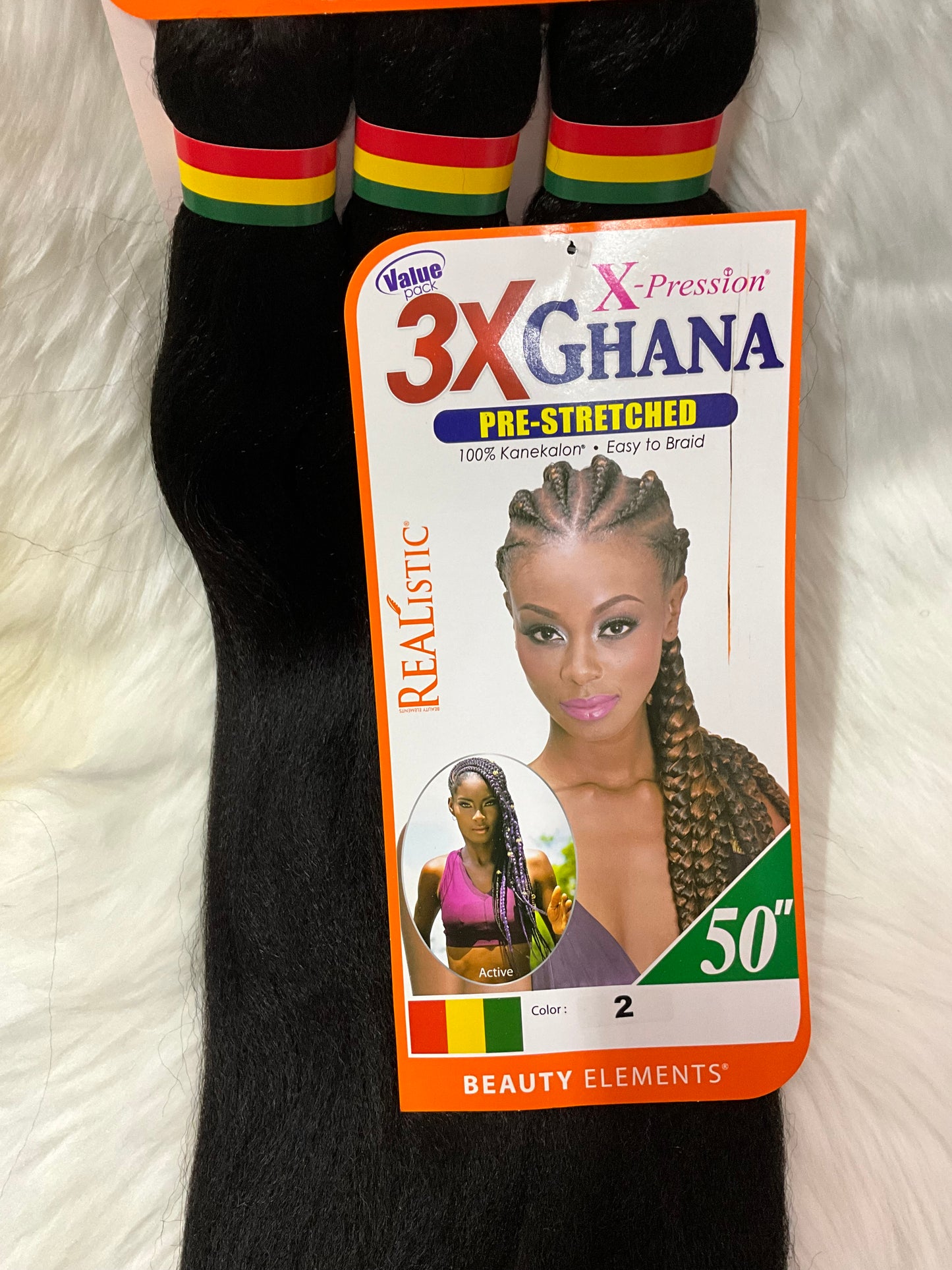 50in 3x Ghana Pre-Stretched Braid