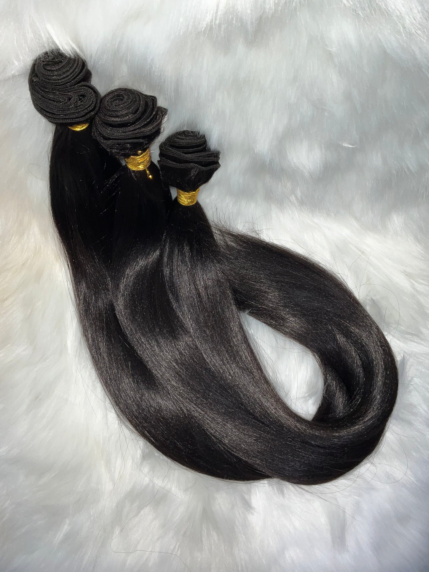 3pc Synthetic Straight Yaki Hair