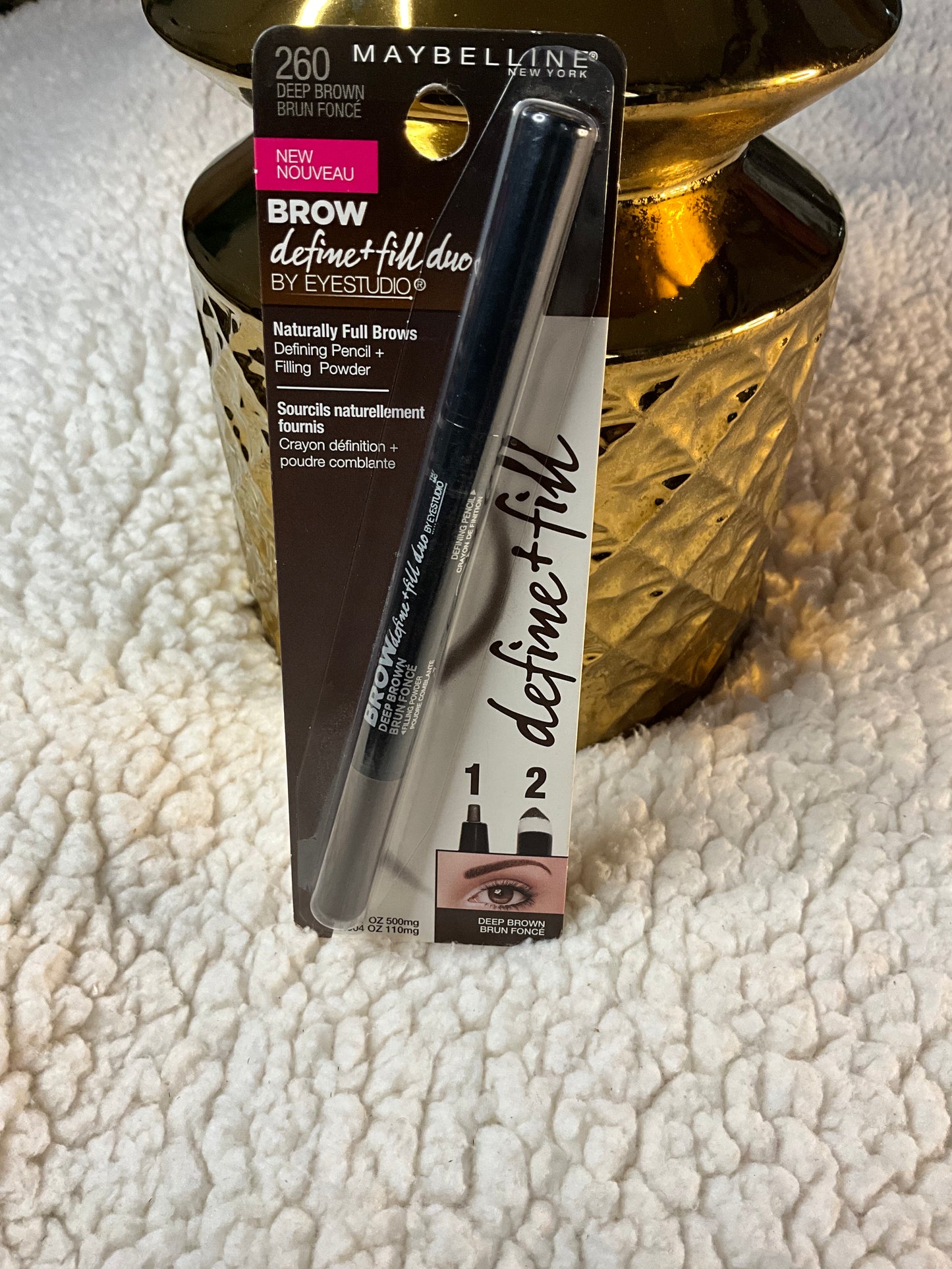 Maybelline Brow define+fill duo, Pencil + Filling Powder