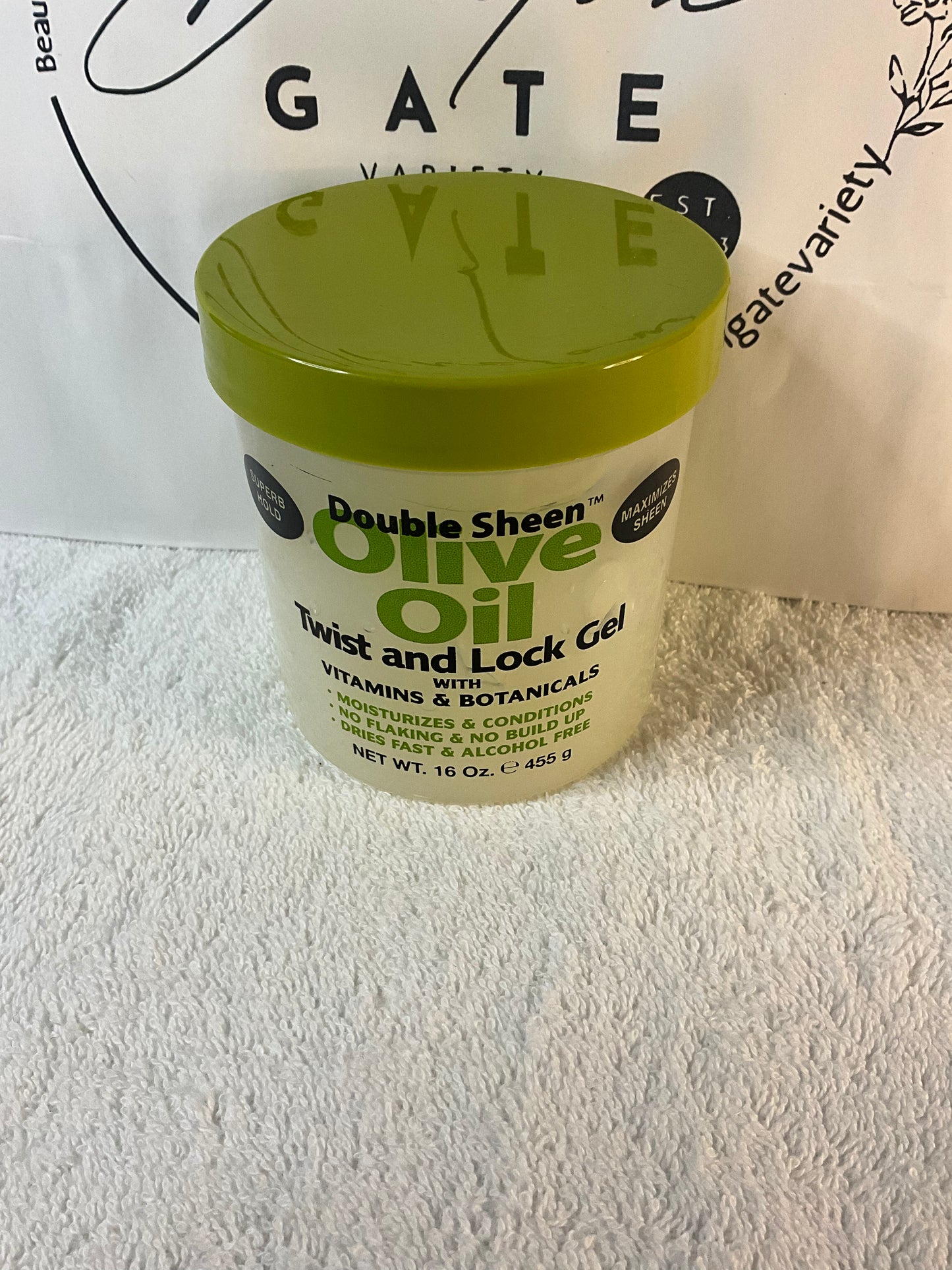 Double Sheen Olive Oil Twist and Lock Gel, 455g