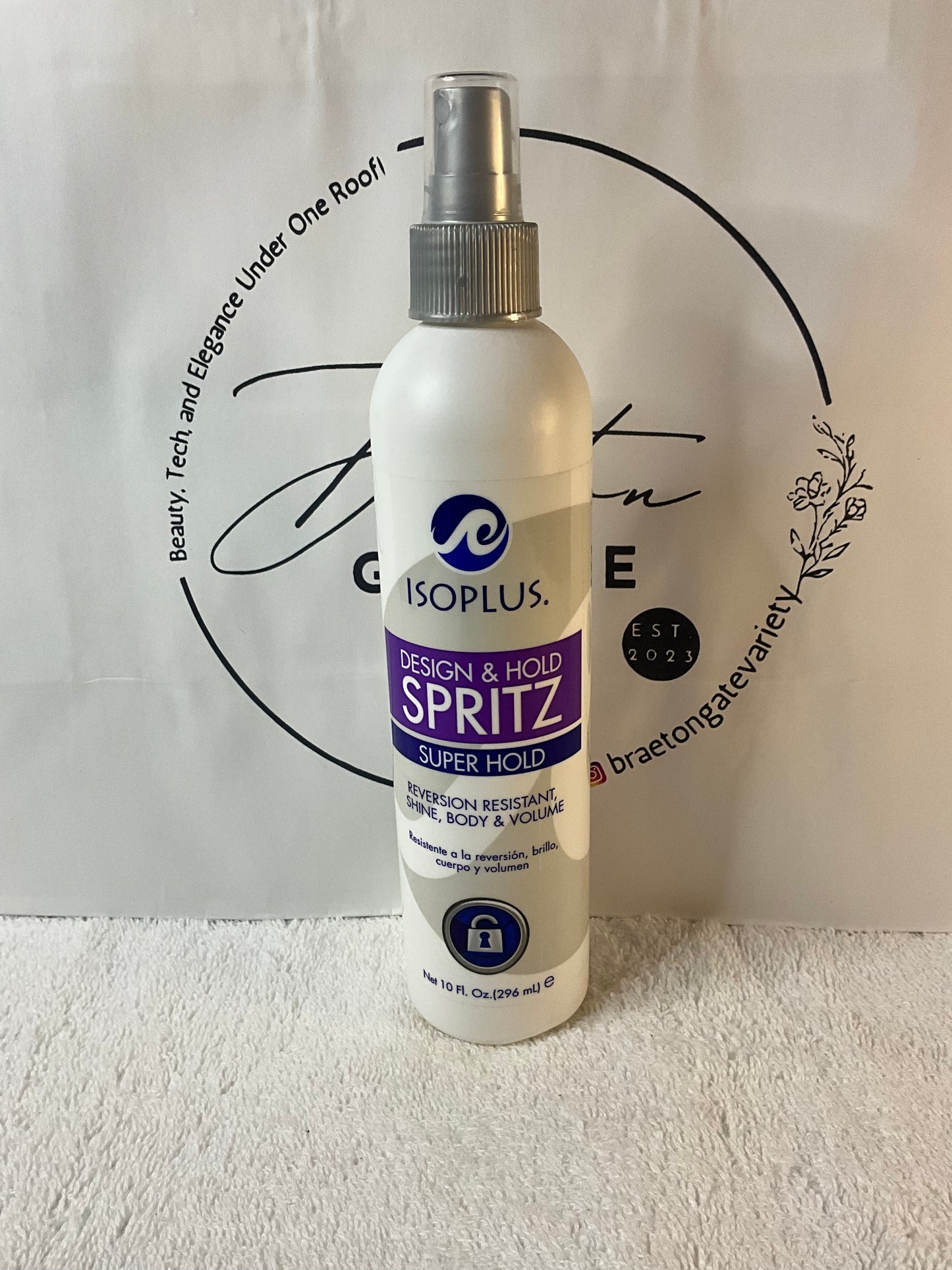 Isoplus Design & Hold Spritz, Super Hold, 296ml