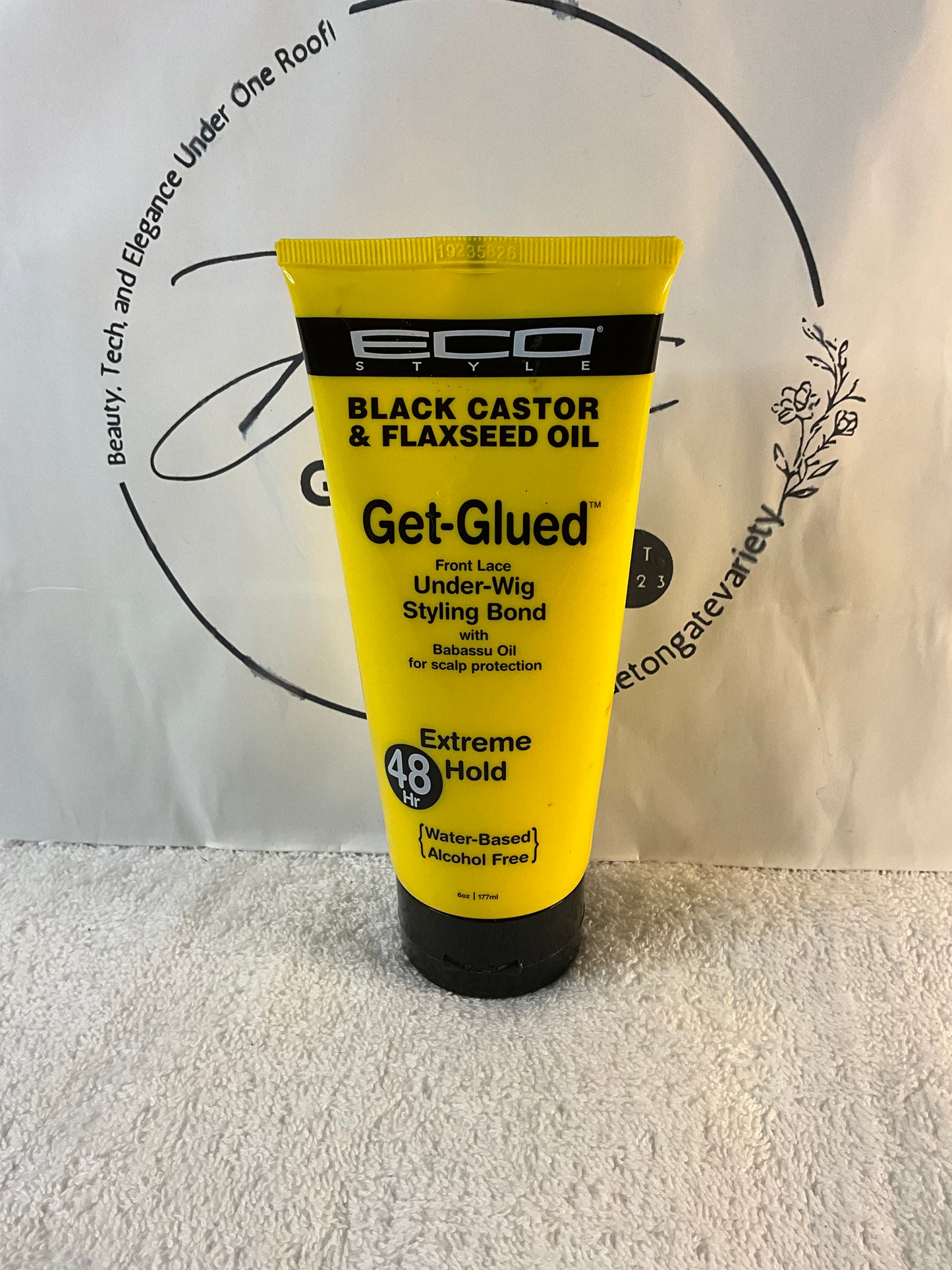 Eco Style Black Castor & Flaxseed Oil Get-Glued Styling Bond, 177ml