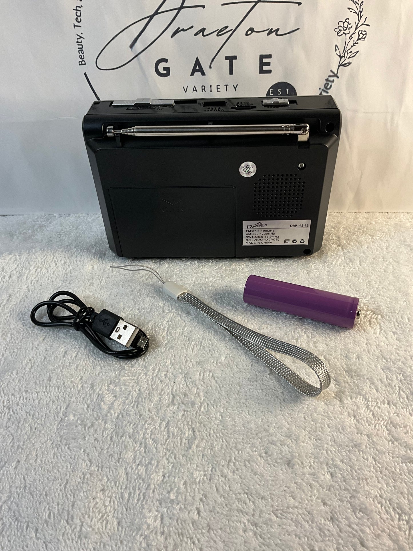D.World Band Radio w/ USB/TF Music Player