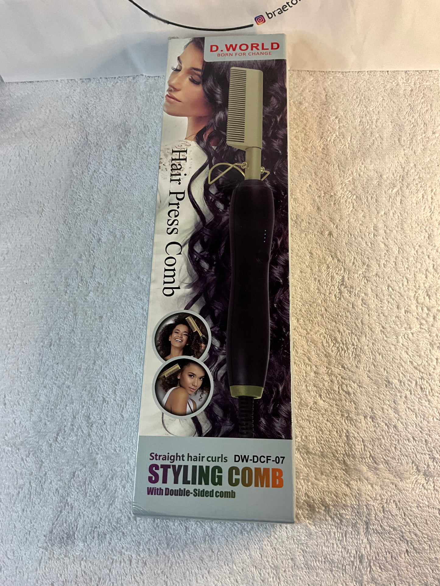 D World Hair Press Styling Comb