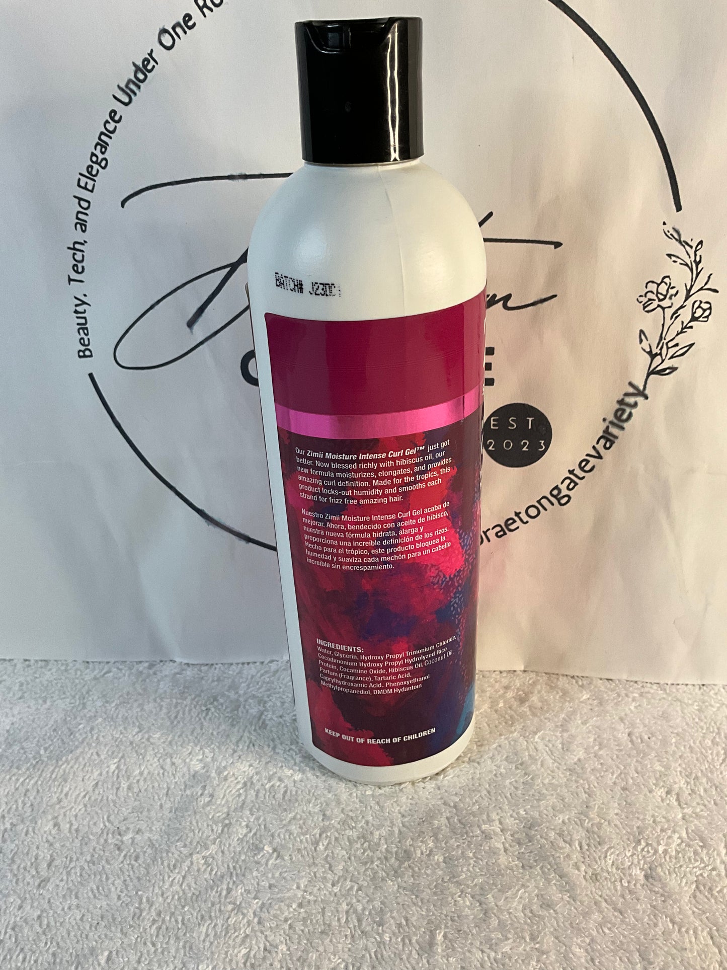 Zimii Moisture Intense Curl Gel w/ Hibiscus & Coconut Oil, 12oz