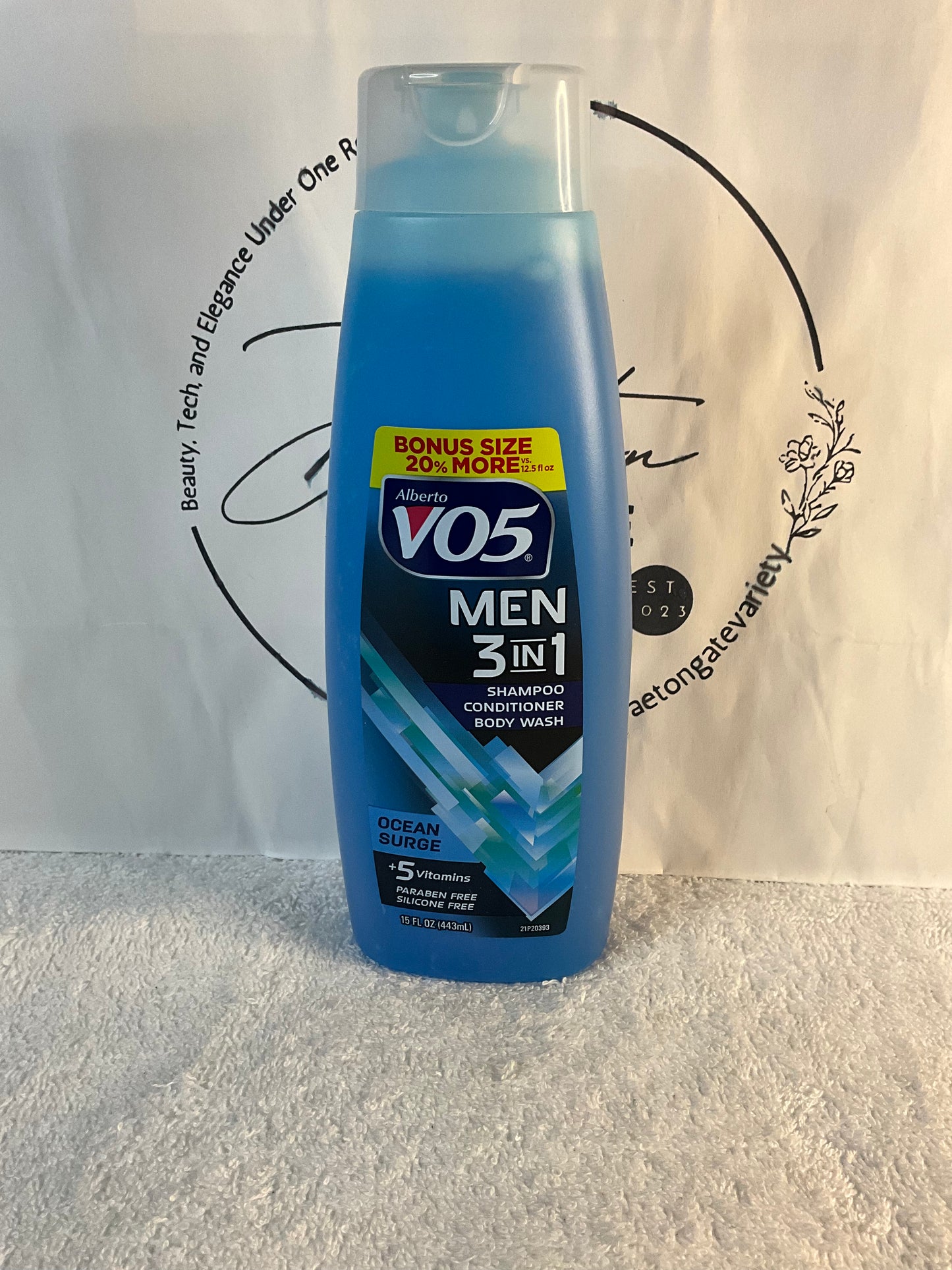 V05 Men 3 in 1 Shampoo/Conditioner/Body Wash, 443ml