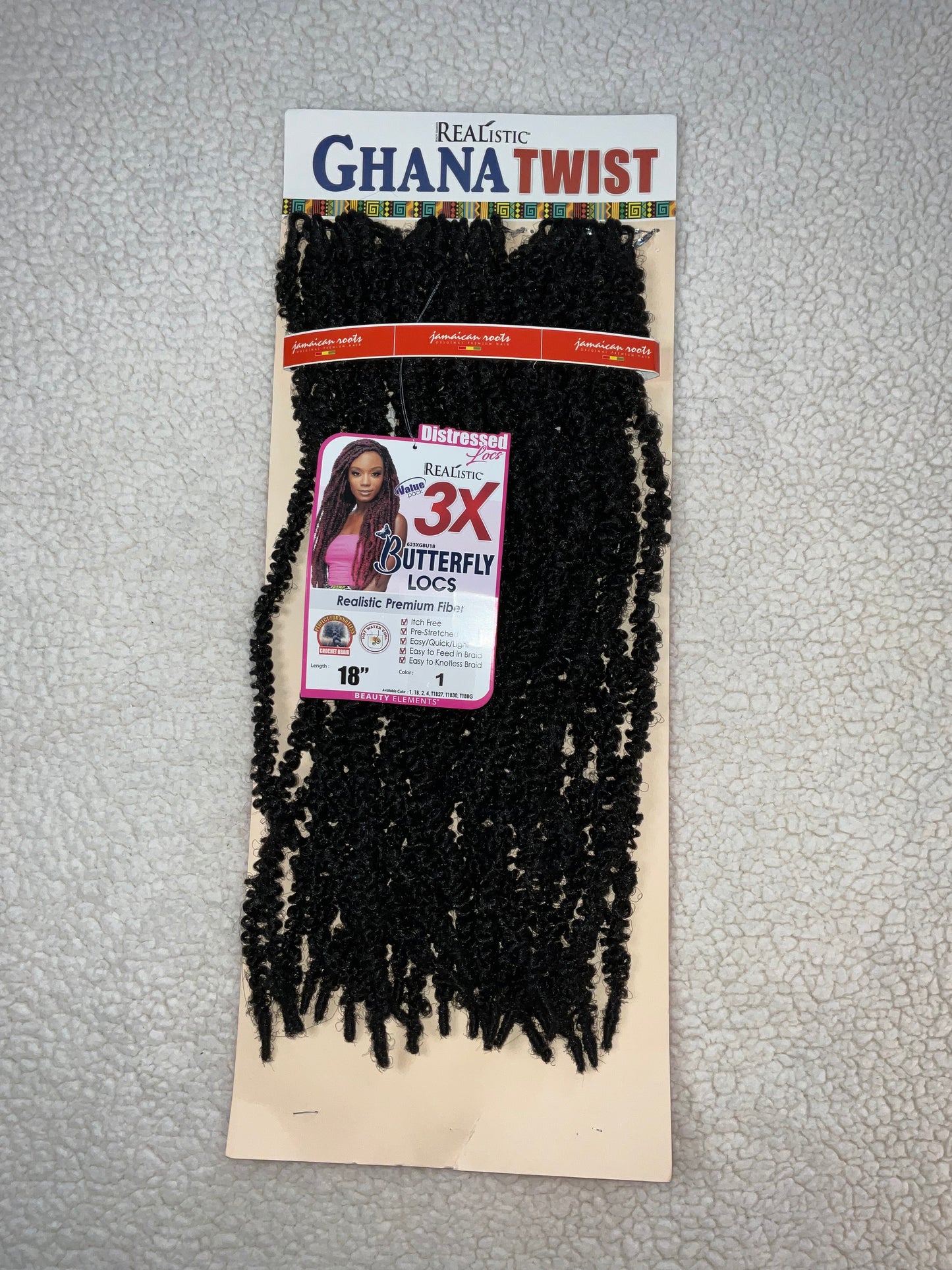 18in Realistic Ghana Twist 3x Butterfly Locs