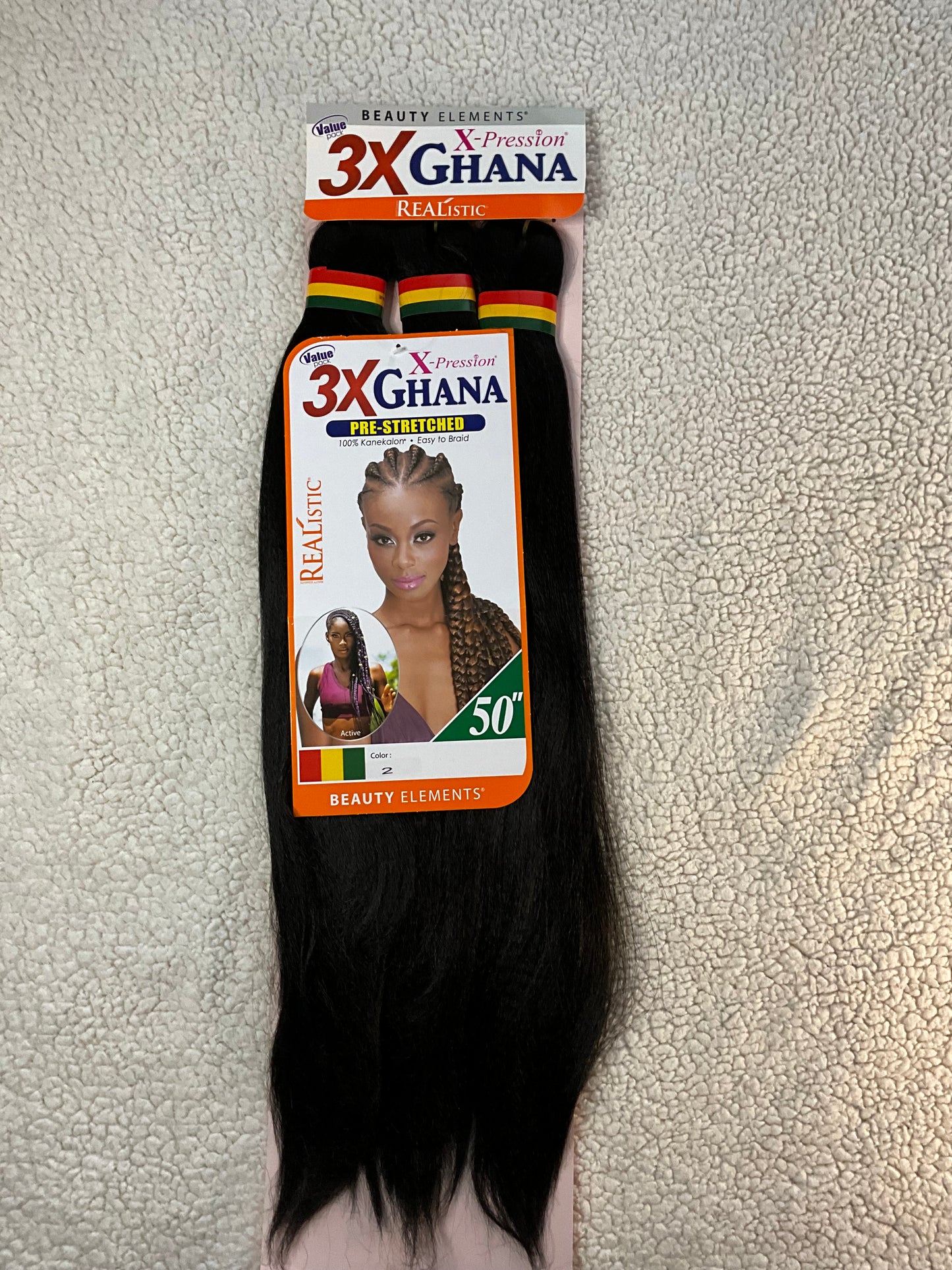 50in 3x Ghana Pre-Stretched Braid
