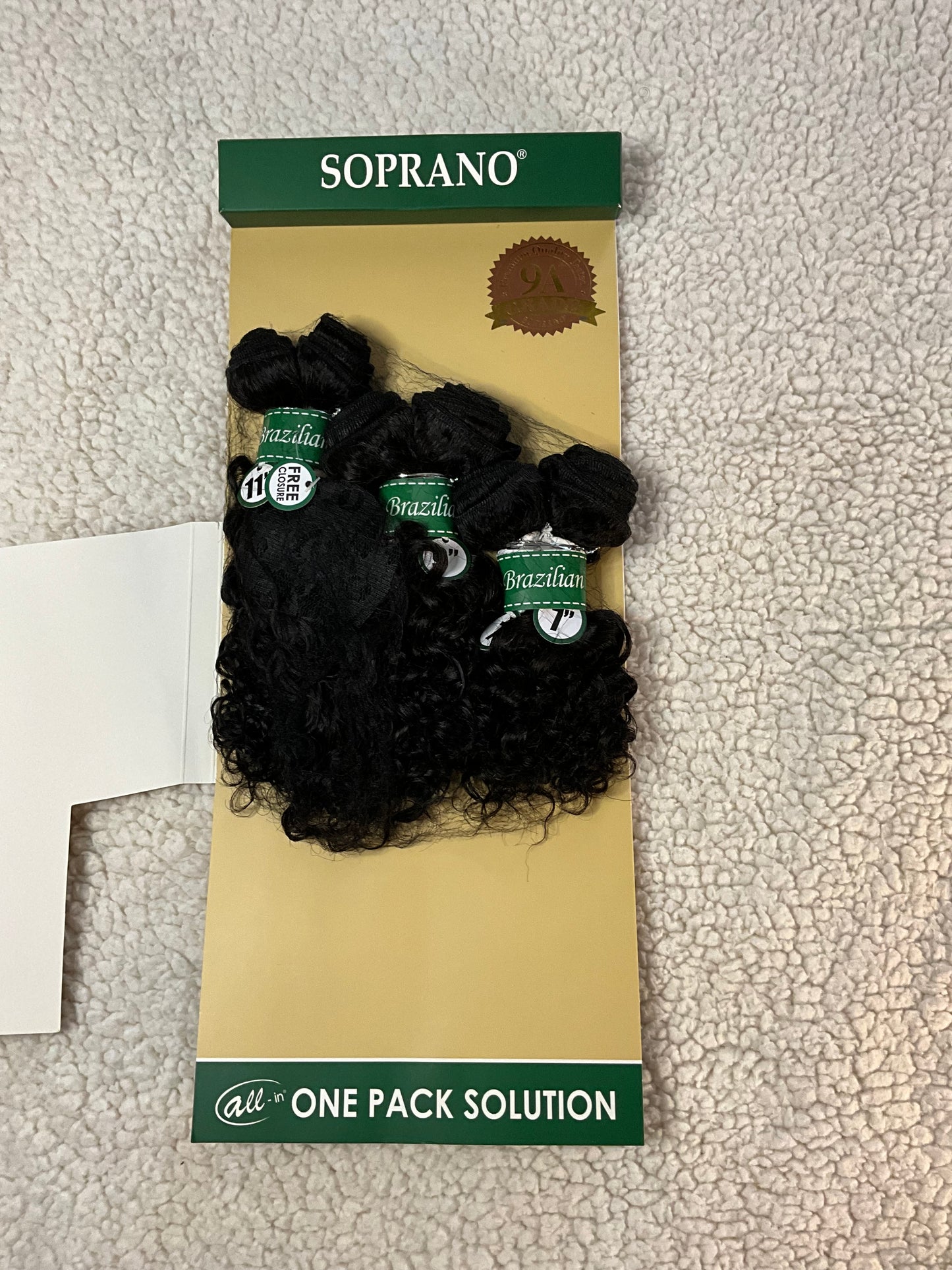 7pcs Soprano Brazilian 100% Virgin Remi Human Hair w/ Free Closure, 7"7"9"9"11"11"