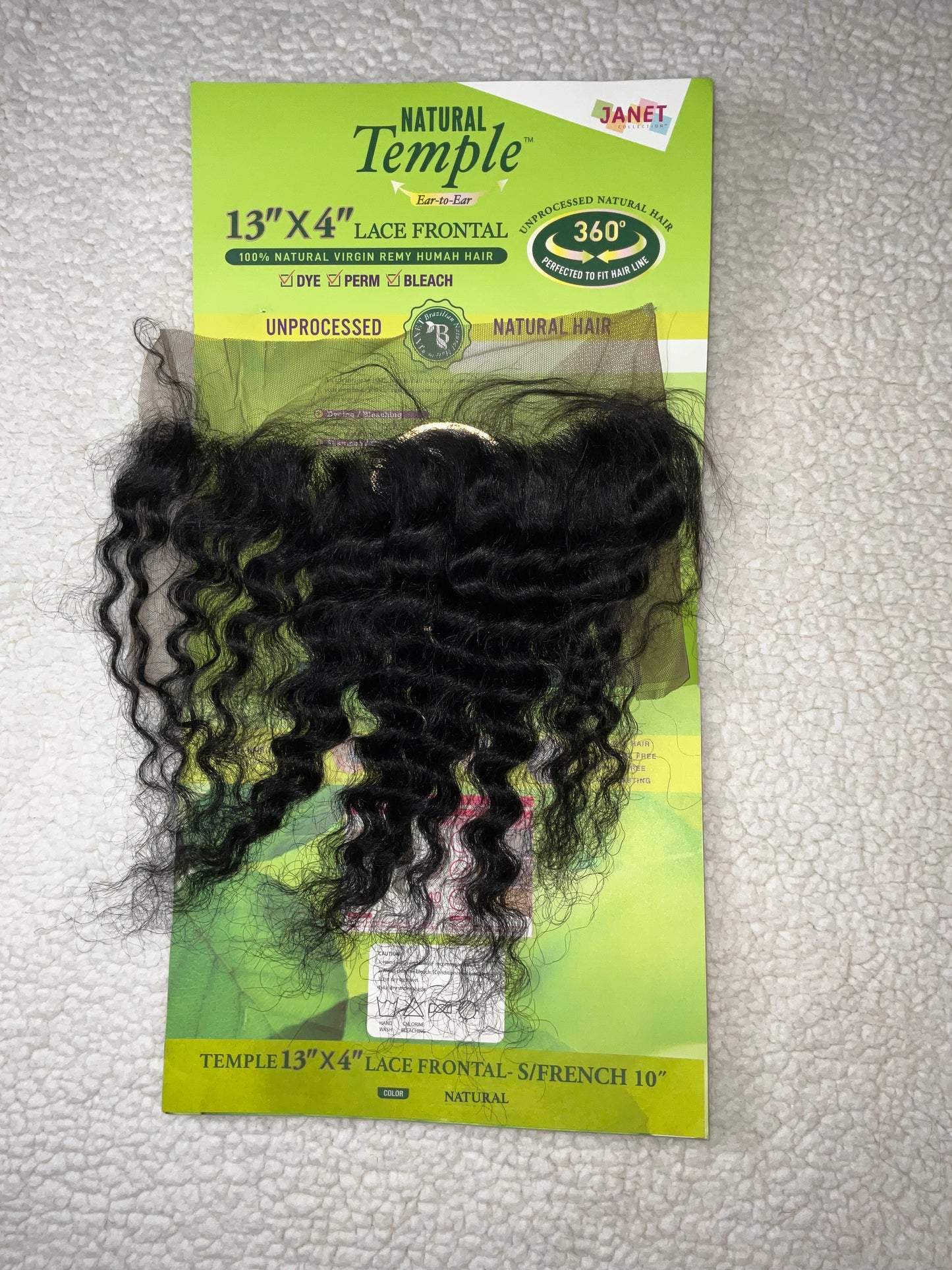 Janet Collection 13" x 4" Lace Frontal S/French 10"