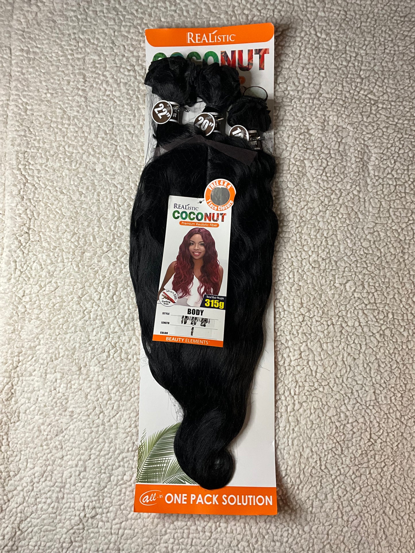 Realistic Coconut 3x Premium Fiber Bundles