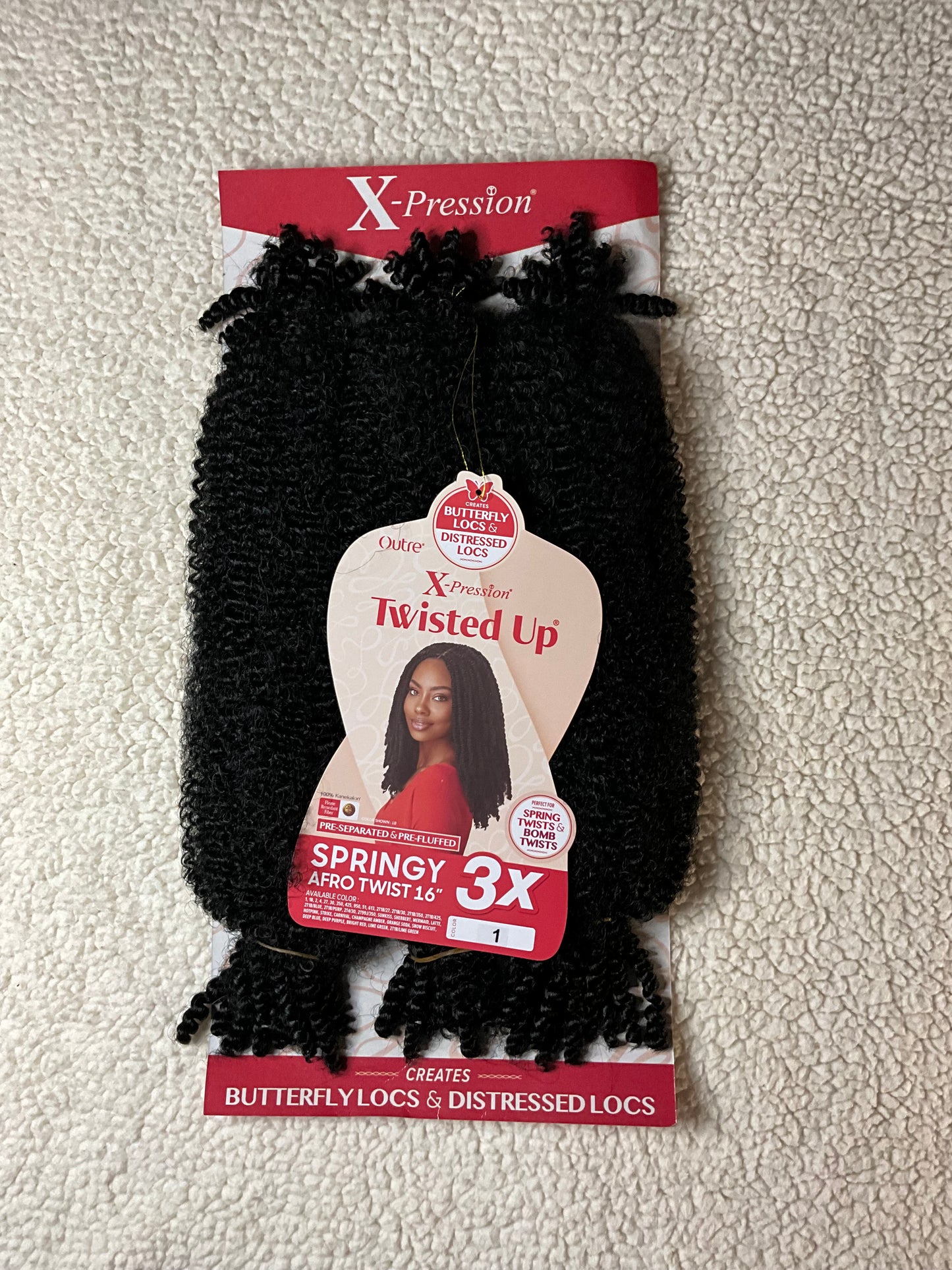 16in 3x X Pression Twisted Up Springy Afro Twist