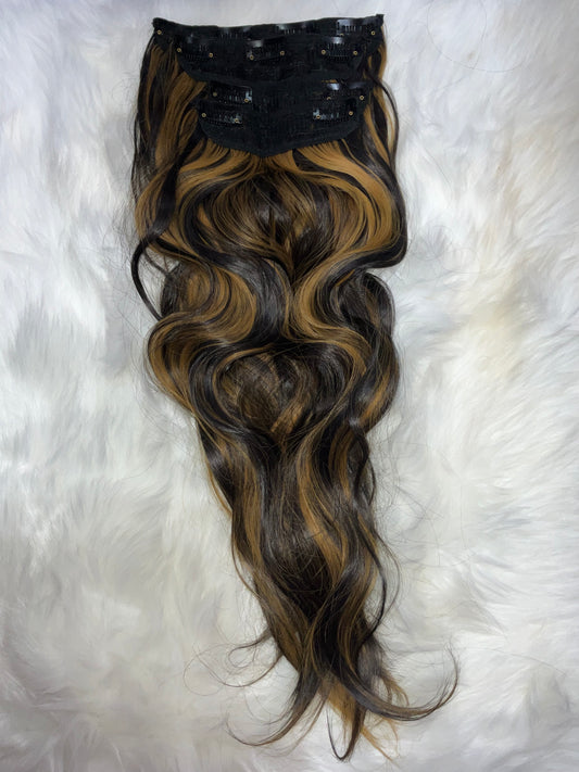 4pcs 20in Synthetic Clip In Hair Extensions