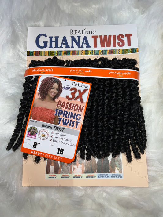 8in 3x Ghana Passion Spring Twist