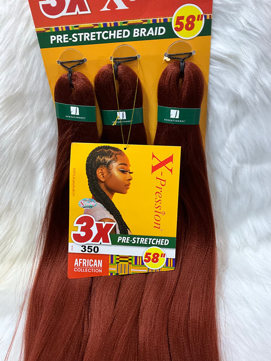 58in 3x X-Pression Pre-Stretched Braid