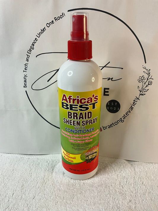 Africa’s Best Braid Sheen Spray w/conditioner, 355ml