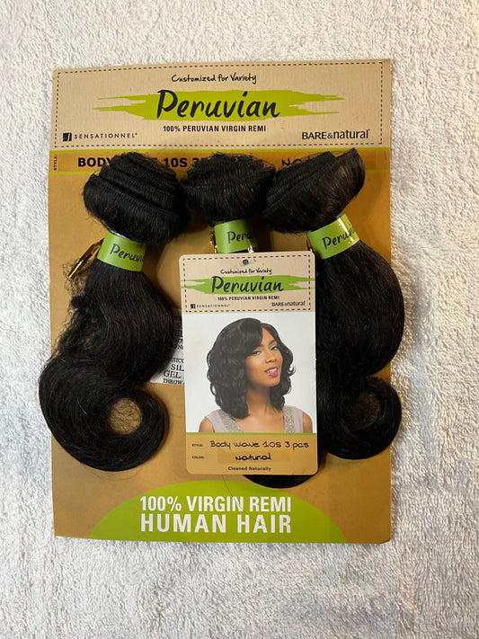 Sensationnel 3pcs 100% Peruvian Human Hair