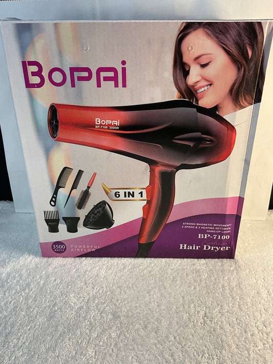 Bopai 6 in 1 Fashion Hair Dryer