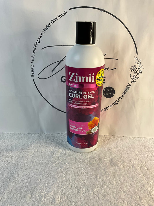 Zimii Moisture Intense Curl Gel w/ Hibiscus & Coconut Oil, 12oz