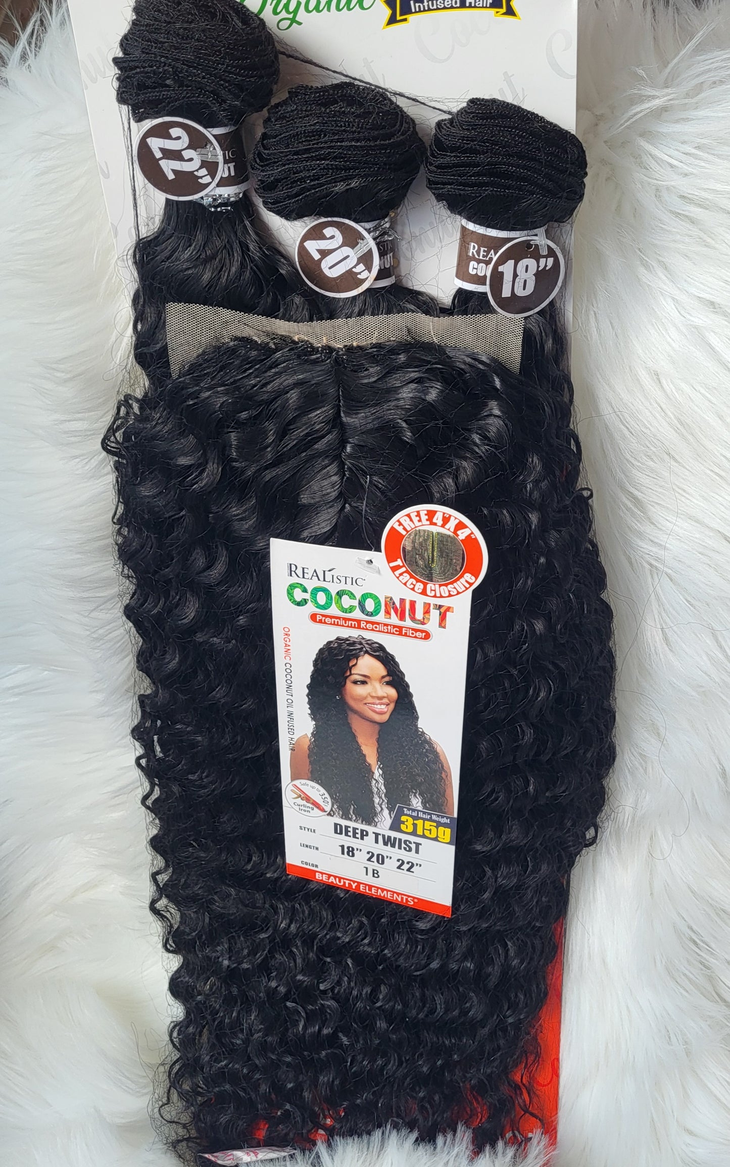 Realistic Coconut 3x Premium Fiber Bundles