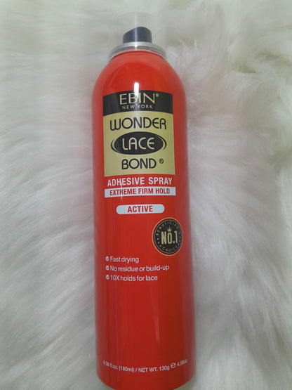 Ebin Wonder Lace Bond Adhesive Spray, Extreme Firm Hold (Active), 130g