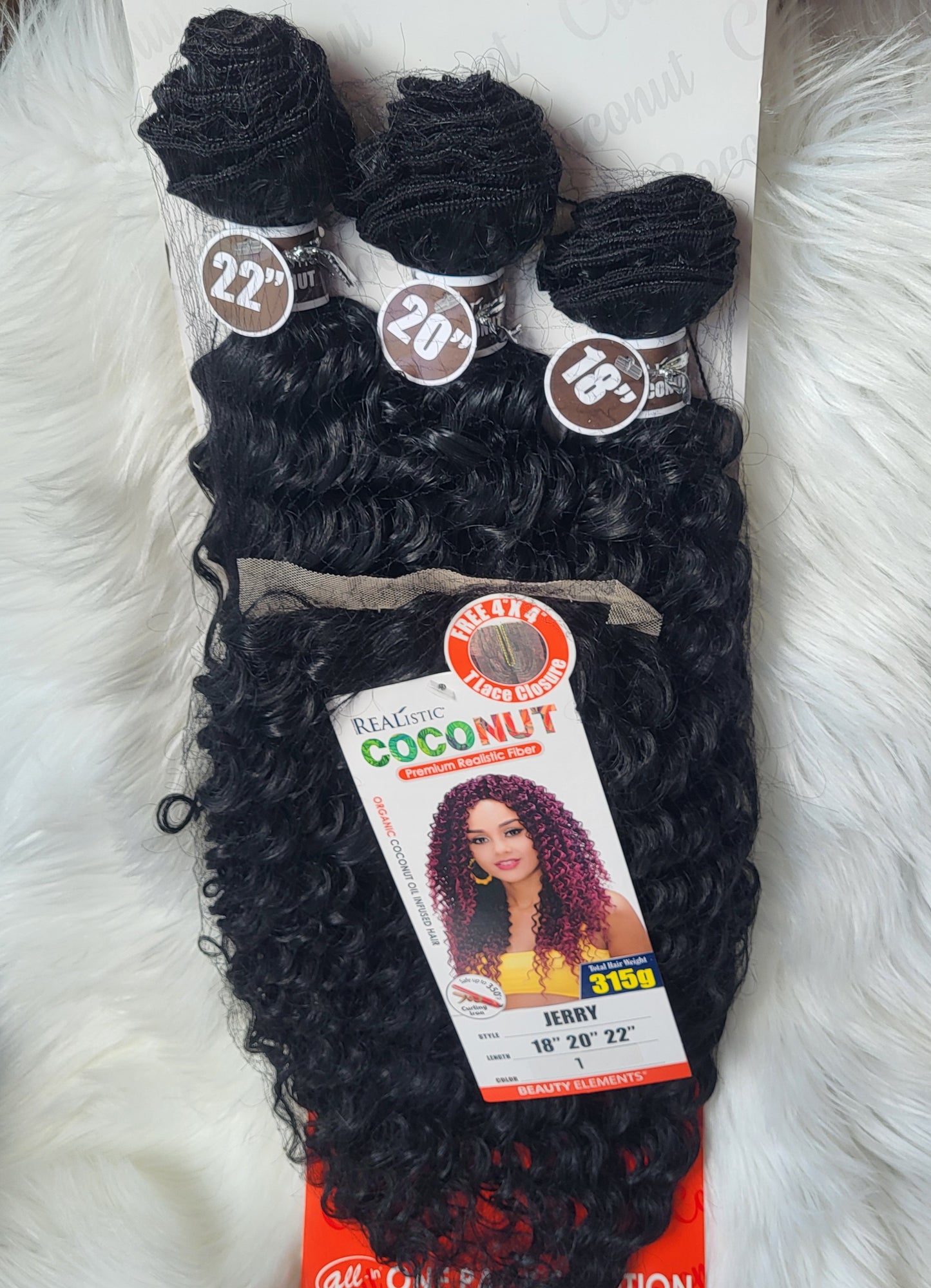 Realistic Coconut 3x Premium Fiber Bundles