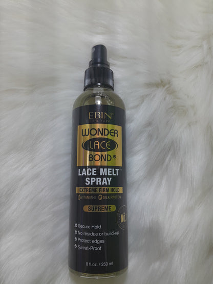 Ebin Wonder Lace Bond Melt Spray 250ml (Extreme Firm Hold)