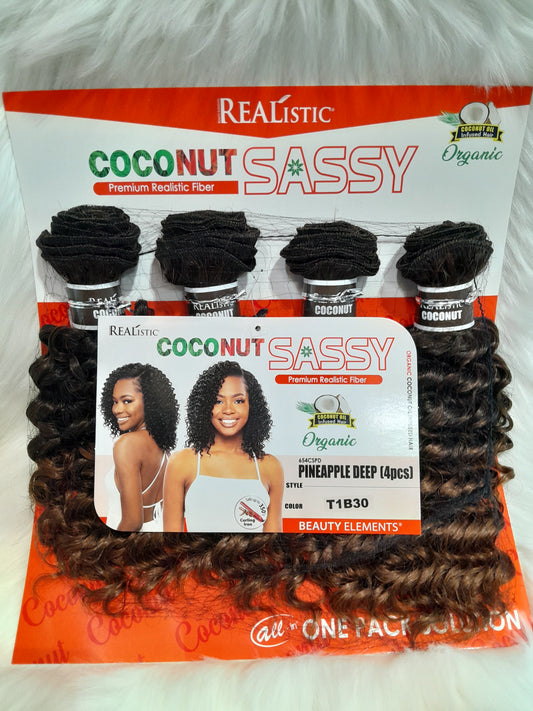 4pcs Realistic Coconut Sassy One Pack Solution